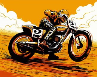 Illustration Motorcycle Race diamond painting