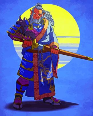 Illustration Warrior Kensei diamond painting