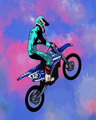 Illustration Motocross diamond painting