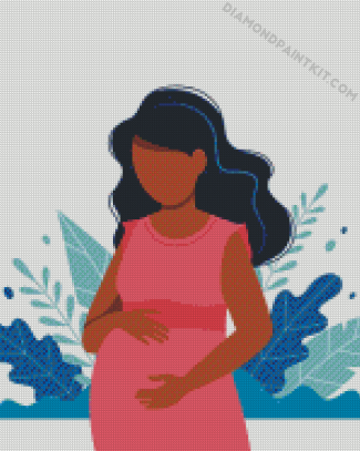 Illustration Pregnant Girl diamond painting