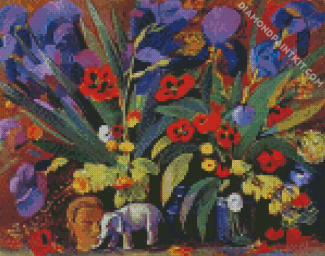 Irises And Poppies By Saryan diamond painting