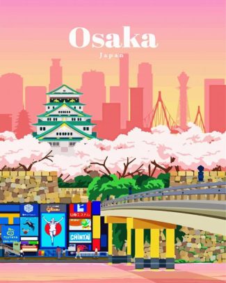 Japan Osaka Poster diamond painting