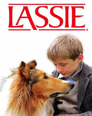 Joe And Lassie Dog diamond painting