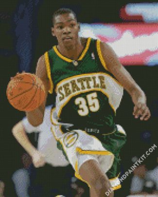 Kevin Durant seattle supersonics diamond painting