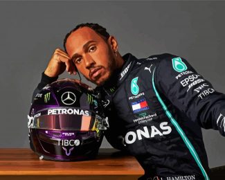 Lewis Hamilton Race Car Driver diamond painting
