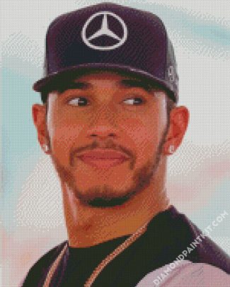 Lewis Hamilton diamond painting