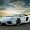 Luxury White Lamborghini diamond painting