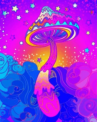 Magic Psychedelic Mushroom diamond painting