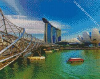 Marina Bay Sands Singapore diamond painting