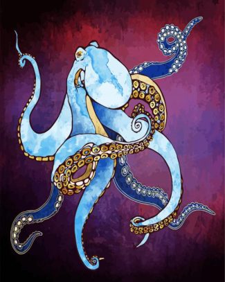 Mettalic Octopus diamond painting