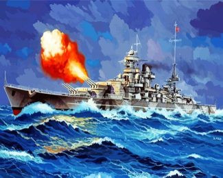Military Navy Battleship diamond painting