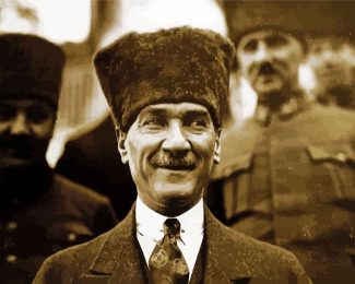 Monochrome Mustafa Kemal Ataturk diamond painting