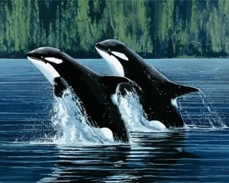 Mother And Son Orca diamond painting