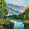 Mountain Waterfall diamond painting