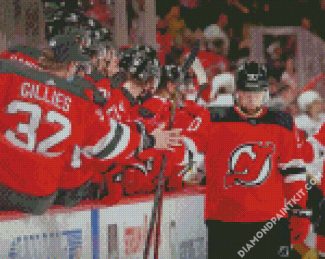 New Jersey Devils Ice Hockey Diamond painting