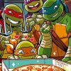 Ninja Turtles Eating Pizza diamond painting