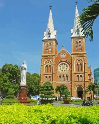 Notre Dame Cathedral Of Saigon Vietnam diamond painting