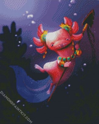 Ocean Guard Axolotl diamond painting