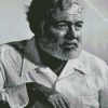Old Ernest Hemingway diamond painting