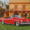 Old Red Studebaker Car diamond painting