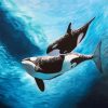 Orca Underwater diamond painting