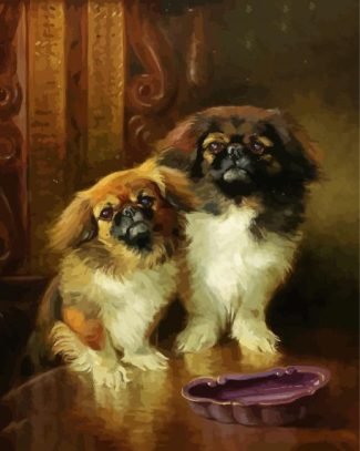 Pekingese Dogs diamond painting