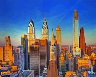 Philadelphia City Buildings diamond painting