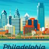 Philadelphia City Poster diamond painting