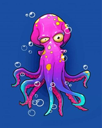 Pink Octopus diamond painting