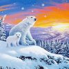 Polar Bears In Snow diamond painting
