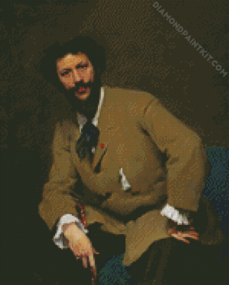 Portrait Of Carolus Duran By Sargent diamond painting