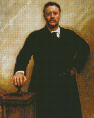 Portrait Of Theodore Roosevelt By Sargent diamond painting