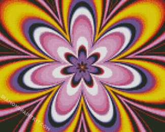 Psychedelic Flower diamond painting