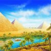 Pyramids Nile River diamond painting
