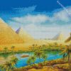 Pyramids Nile River diamond painting