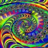 Rainbow Fractal Spiral diamond painting