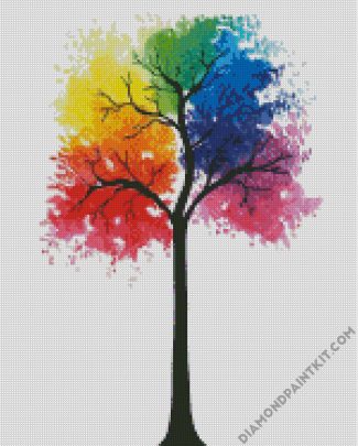 Rainbow Tree Art diamond painting