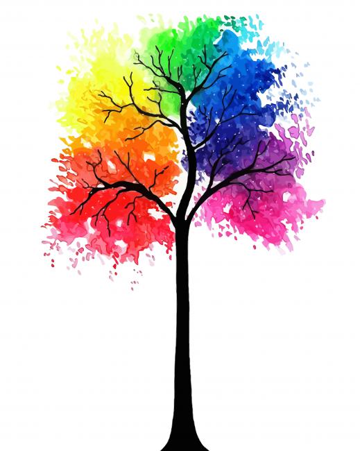 Rainbow Tree Art diamond painting