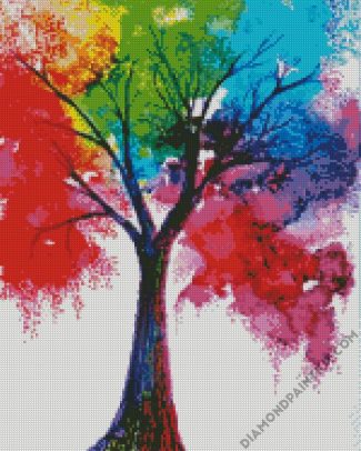 Rainbow Tree diamond painting