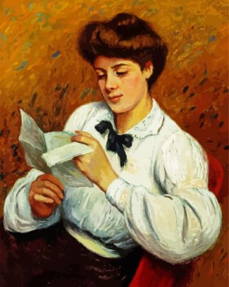 Reading The Letter Art diamond painting
