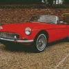 Red Antique Mg Car diamond painting