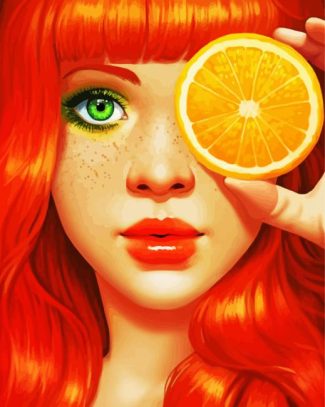 Redhead Woman diamond painting
