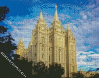 Salt Lake City Utah Temple diamond painting