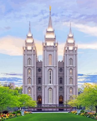 Salt Lake Utah Temple Diamond painting