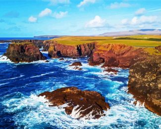 Shetland Islands Seascape diamond painting