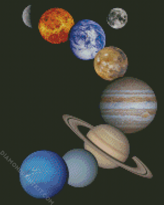 Space Planets diamond painting