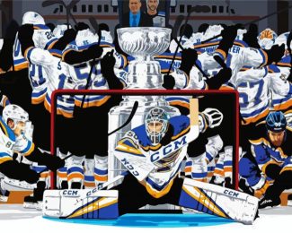 St Louis Blues Hockey Players Diamond painting
