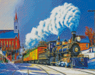 Steam Train diamond painting