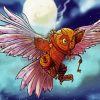 Steampunk Owl Flying diamond painting