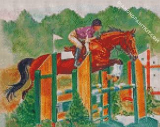 Steeplechase Horse Racing Diamond painting